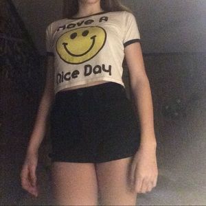 Cropped have a nice day top